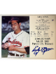 Early Wynn signed Cleveland MLB Licensed 300th Victory 8x10 Photo/Card- Tuff Stuff COA/Show Ticket