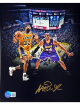 Magic Johnson signed Los Angeles Lakers 8x10 Photo - Beckett Witnessed (w/Kobe Bryant)