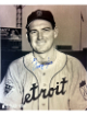 George Kell signed Detroit Tigers Vintage B&W MLB Licensed 8x10 Photo imperfect- COA (HOF)