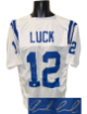 Andrew Luck signed Indianapolis Custom Pro Stitched Football Jersey #12 XL- Global Authentics Holo #GV812292