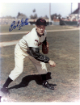 Bob Feller signed Cleveland Indians MLB Licensed 8x10 Photo imperfect- COA (HOF)
