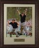 Phil Mickelson 2004 Masters Champion Jump 2 pose 11x14 Photo Premium Leather Framing
