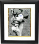 Dave Righetti signed New York Yankees 16x20 B&W Photo Custom Framing (celebration hug-No Hitter- July 4, 1983)