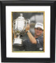 David Toms signed 8x10 Photo Custom Framing 2001 PGA Championship w/ Trophy - Famous Ink Hologram
