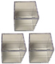 Baseball 1-Ball ACRYLIC Ball Qube Display Case Holder/Cube- 3 Pack - NEW