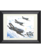 George C. Axtell signed WWII Corsair Vintage Color 8x10 Photo Ace Pilot- 5 in One Day Custom Framing- JSA Hologram #DD64541