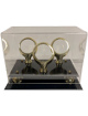 Baseball 3-Ball Gold Ring Display Case