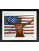 Sheryl Swoopes signed 16x20 Photo Team USA Olympics w/ US Flag 3X Gold Custom Framing- Leaf Authentics (WNBA Basketball)