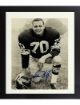 Sam Huff signed NFL Licensed Football Vintage 8x10 Photo Custom Framing- COA (New York Giants/Washington)