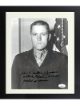 2nd LT. Arthur J. Jackson signed WWII Vintage B&W 8x10 Photo Custom Framing- JSA- USMC/Peleliu/9-18-44/Medal of Honor