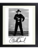 Charlie Daniels signed 8X10 Photo B/W Promo Custom Framing imperfect- COA (Country/Southern Rock Legend)
