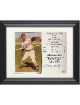 Larry Doby signed Cleveland MLB Licensed 50th Anniversary Debut in the AL 1947 8x10 Photo/Card Custom Framing- COA