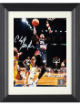 Clyde Drexler signed Houston Rockets NBA Licensed 8x10 Photo Custom Framing- Goldin/The Score Board COA