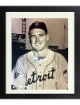 George Kell signed Detroit Tigers Vintage B&W MLB Licensed 8x10 Photo imperfect Custom Framing- COA (HOF)